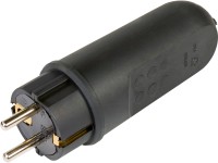 LUX gumi csatlakozódugó fekete LUX gumi csatlakozódugó fekete