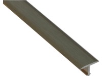 T fugaprofil eloxált alumínium rézszínű szálcsiszolt, 9 mm x 0,9 m