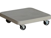 Görgős virágtartó könnyű cement natúr 27 cm x 27 cm x 7 cm