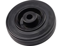 Tömör gumikerék, 100 mm, fekete, kerékagy: 40 mm Tömör gumikerék, 100 mm, fekete, kerékagy: 40 mm