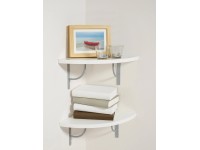 Duraline sarokpolc, fehér, magasfényű, 1,8 cm x 30 cm x 30 cm