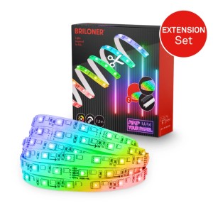 Briloner LED szalag kiegészítő készlet panelekhez, RGB+W, dimmelhető, 2,6 m, fehér.