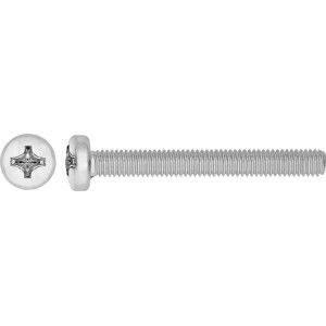 PH2 félgömbfejű menetes csavar fehér horganyzott M5 x 25 mm 100 db