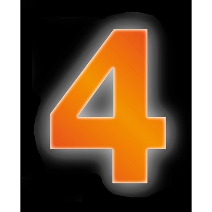 Conacord 4 felragasztható szám fényvisszaverő 8 cm narancssárga