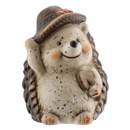 Sün kalappal kerámiából 8 cm x 10,6 cm