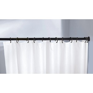 Fekete Kleine Wolke rugós rúd (75-125cm) zuhanyfüggönnyel.