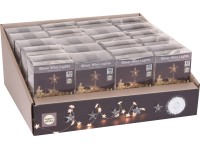 Dekor LED csillagos fényfüzér 2 m melegfehér elemes Dekor LED csillagos fényfüzér 2 m melegfehér elemes