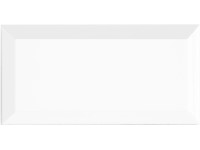 Metro falicsempe 10 cm x 20 cm fényes fehér fazettázott