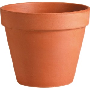 Deroma Standard terrakotta virágcserép, Ø 13 cm. Klasszikus terrakotta cserép bel- és kültéri használatra.