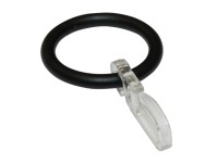 Függönykarikák ráncszedő akasztóval 16-20 mm átmérő fekete matt Függönykarikák ráncszedő akasztóval 16-20 mm átmérő fekete matt