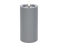 Napelemes LED-es dekorgyertya 7,5 cm x 15 cm szürke