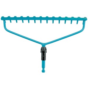 Gardena Combisystem gereblye, 36 cm széles, türkiz, nyél nélkül.
