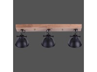 Samia fali- és mennyezeti lámpa fekete 3 izzós E14 IP20