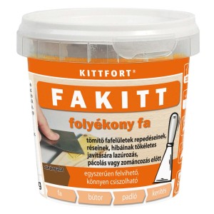 KITTFORT FAKITT, speciális spatulyázó massza fához, vödörben.