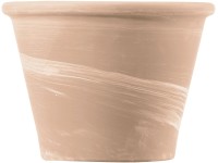 Deroma Vasum Duo virágcserép 26 cm átmérő x 19 cm White fehér csíkos