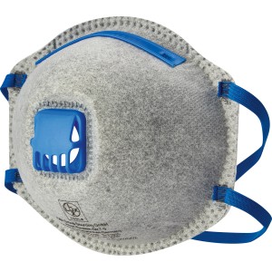 LUX-TOOLS FFP2 Carbon pormaszk, 3 db-os csomag, kilégző szeleppel és aktív szénszűrővel.