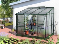 Ida 5200 falhoz támaszkodó melegház 4 mm-es légkamrás lemez smaragdzöld Ida 5200 falhoz támaszkodó melegház 4 mm-es légkamrás lemez smaragdzöld