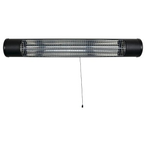 Fekete Infrae Base 750/1500 W hősugárzó húzózsinórral a kellemes hőért.