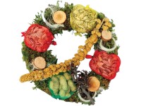 Mini madáretető-koszorú átmérő kb. 20 cm x 25 cm Mini madáretető-koszorú átmérő kb. 20 cm x 25 cm