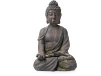 Buddha dekorfigura ülő 41,5 cm x 26 cm x 22,5 cm szürke