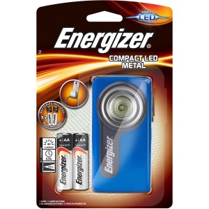 Energizer Compact LED zseblámpa, 40 lumen, kék, elemekkel.