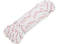 Ejtőernyőzsinór poliészter 10 mm átmérő fehér-piros Ejtőernyőzsinór poliészter 10 mm átmérő fehér-piros