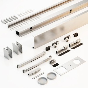 Doorlegro tolóajtó készlet EasySlide 65 szatén 205 cm x 90 cm