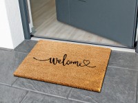 Kókuszlábtörlő Welcome natúr 40 cm x 60 cm