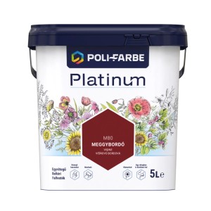Poli - Farbe Platinum beltéri falfesték diszperziós M80 Meggybordó matt 5 l