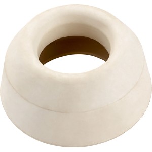 Fehér műanyag öblítőcső csatlakozó, Ø 44-45 mm x Ø 48 mm, WC öblítőcsövek tömítéséhez.