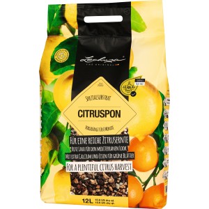 Lechuza Citrus Pon ültetőközeg, 12 l, citrusfélékhez, tartós hatású műtrágyával és lávakővel.