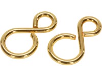 S-kampó sárgaréz 38 mm x 20 mm x 5 mm 2 db