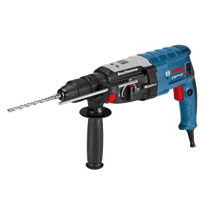 Bosch Professional GBH 2-28 F fúrókalapács tartozékokkal és mélységütközővel L-Boxxban.