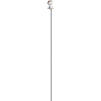 Leszúrható fém kerti dekoráció madár sapkával 96 cm x 6 cm x 7 cm színes