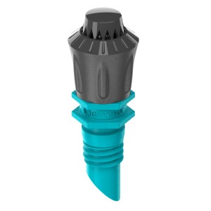 Gardena 360°-os szórófej a Micro-Drip-Systemhez, virág- és zöldségágyások öntözéséhez.