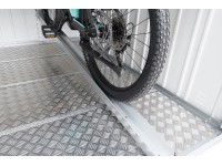 Biohort kerékpártó minigarázshoz 17,9 cm x 199,9 cm x 139,5 cm ezüst-metál