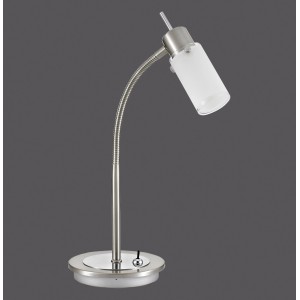 Just Light LED asztali lámpa, 1 égős, flexibilis karral és szatinált üveggel.