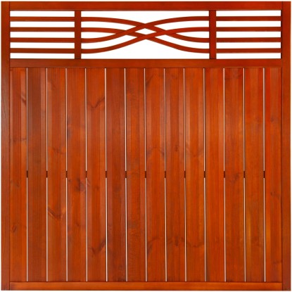 Malaga rács nélküli kerítéselem 180 cm x 180 cm tikfa
