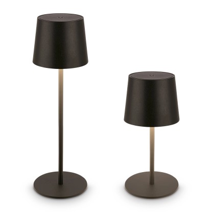 Brilo akkus LED-es asztali lámpa Bota fekete 11 cm átmérő