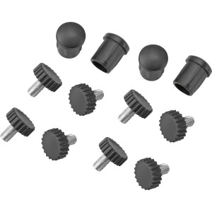 Lábvédő készlet, 12 darabos, Arrino erkélybútorhoz: Csere kupakok és állítható magasságú lábak.
