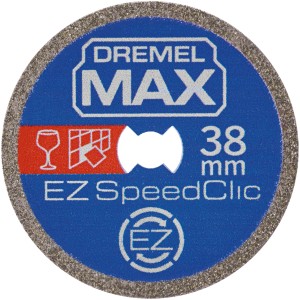 Dremel gyémánt vágókorong SC545DM Max EZ SpeedClic miniatűr szerszámokhoz, 38 mm átmérő.