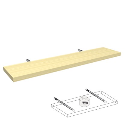 Lebegő polc juhar 80 cm x 18 cm x 2,5 cm