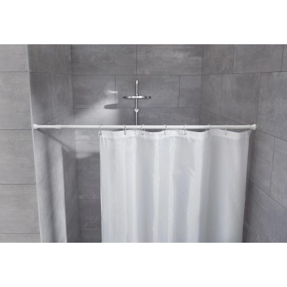 Kleine Wolke rugós zuhanyfüggönyrúd 75 cm - 125 cm 2,5 cm átmérő fehér