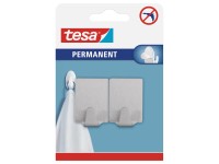 tesa nagy szögletes öntapadó rozsdamentes acél tartós akasztó 2 db