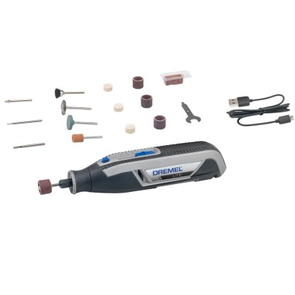 Dremel Lite 7760-15 miniatűr szerszám 15 tartozékkal és USB töltőkábellel.