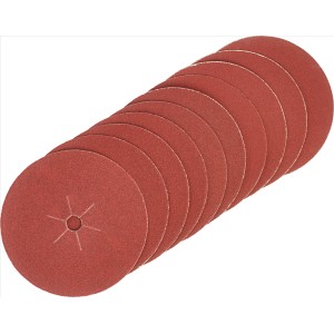 LUX csiszolókorong készlet, 10 piros csiszolókorong (125 mm) fúrógépekhez, finom szemcsézet.
