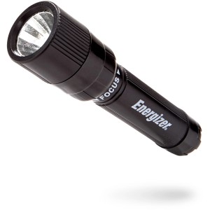 Fekete Energizer X-Focus zseblámpa fókuszálható fénnyel és AAA elemmel.