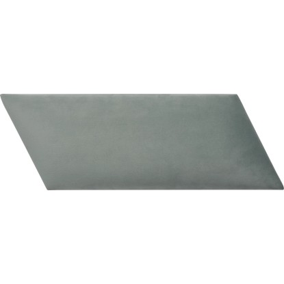 Jobbra dőlt parallelogram alakú fali párna 30 cm x 15 cm bársony menta