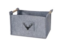 Boltze Karly tárolókosár kicsi 25 cm x 27 cm x 35 cm szürke