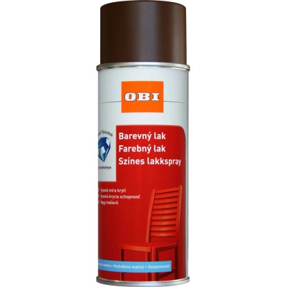 OBI lakkspray színes selyemfényű mogyoróbarna 400 ml